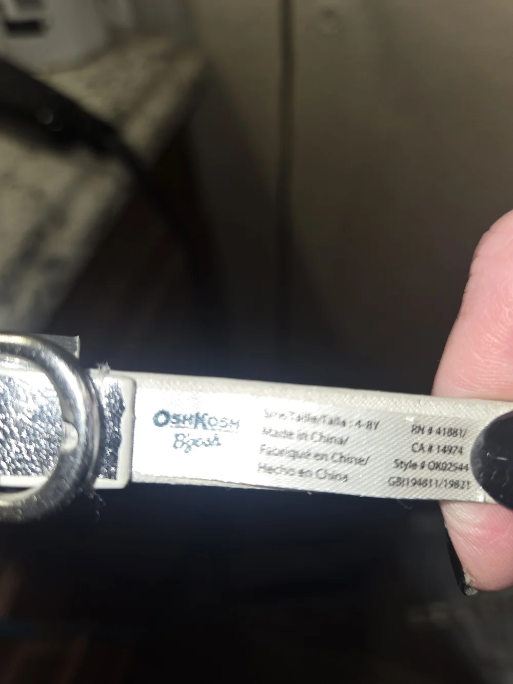 OshKosh B'gosh Metallic Silver Kids Belt